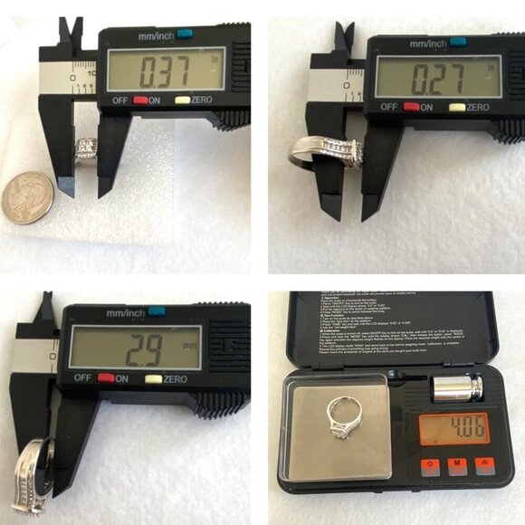 Sterling Silver 925 FZN Multi Stone Cubic Zirconia Engagement Ring Sz 6.75 - Picture 11 of 16